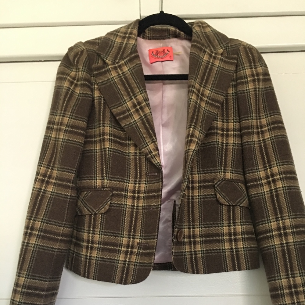 Juicy Couture plaid blazer
